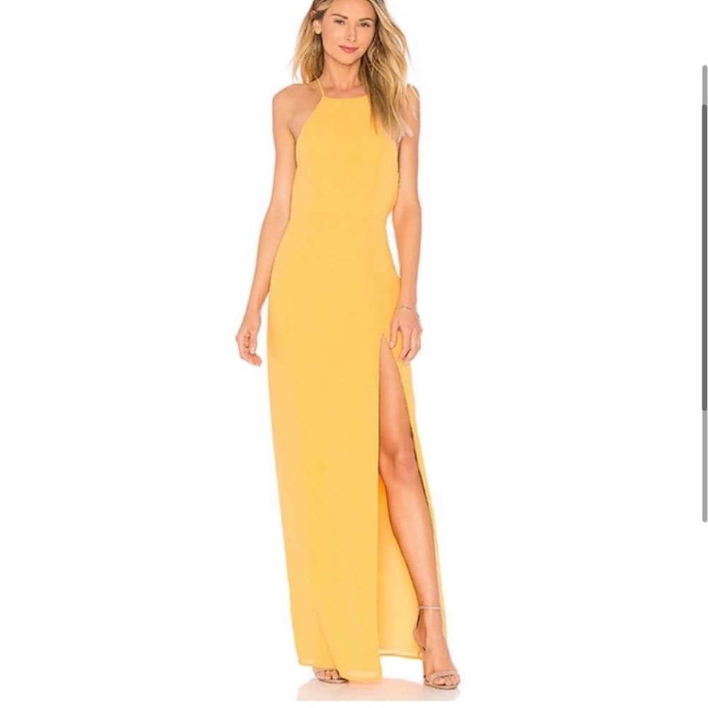Lovers and Friends yellow gown L NWOT